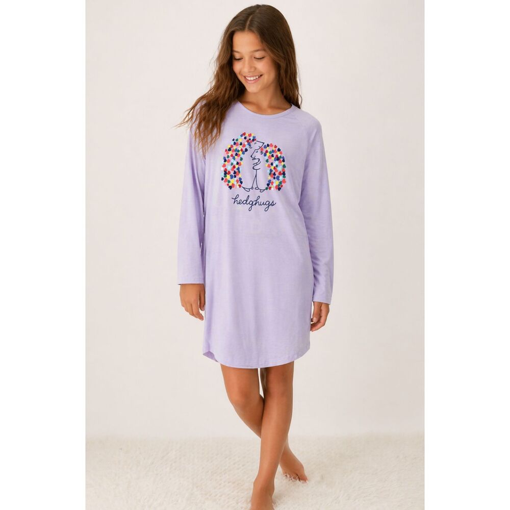 GAP Kids Hedgehugs Nightgown Purple Sleep Shirt Girls Size 14 NWOT